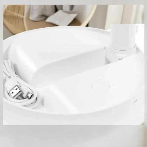 Вентилятор розкладний (H=1 метр) акумуляторний E-Dream USB 1500mAh діаметр 20 см Білий — фото 6