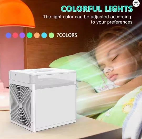 Портативний кондиціонер-зволожувач 3 в 1 з LED-підсвіткою — настільний вентилятор-охолоджувач повітря, 7 кольорів — фото 2