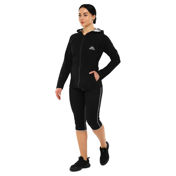 Кофта для схуднення з ефектом сауни HEATOUTFIT ST-2142 розмір 2XL чорний — фото 3