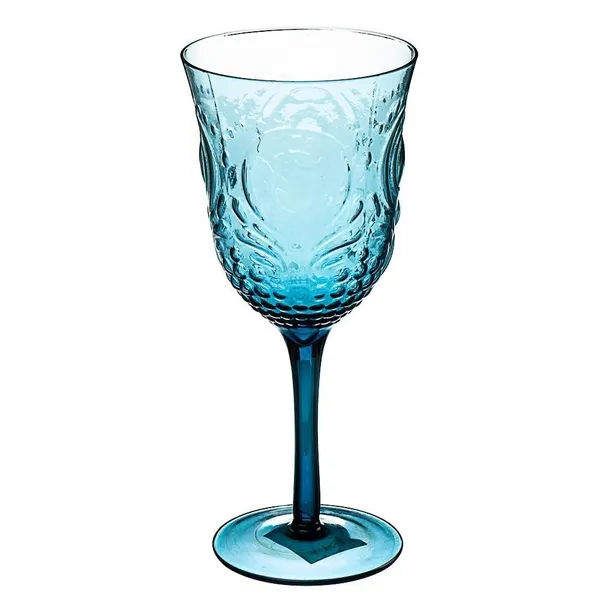 Келих для вина із блакитного скла (001HH/blue)