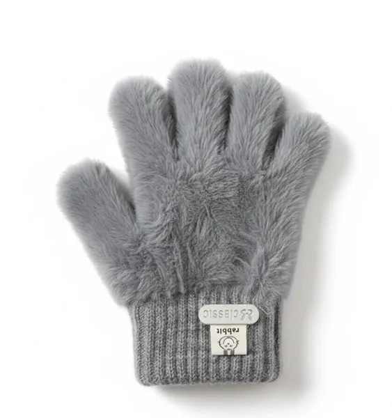 Дитячі рукавички з начосом "Rabbit" для віку 2-4 роки R5003 Сірий