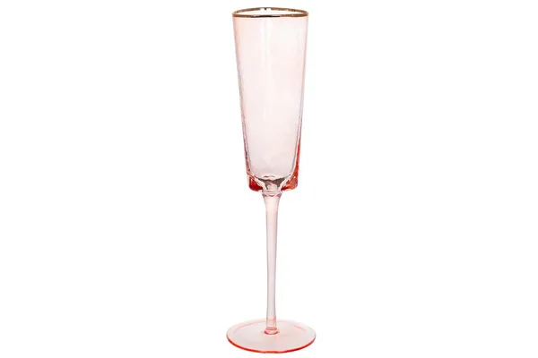 Келих для шампанського із золотим кантом Diva Pink 160 мл 579-248