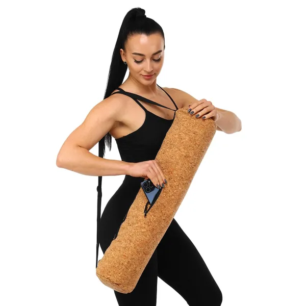 Сумка-чохол для йога килимка KINDFOLK Yoga bag SP-Planeta FI-6973 Бежевий — фото 2