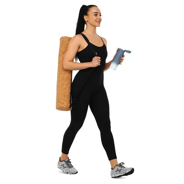 Сумка-чохол для йога килимка KINDFOLK Yoga bag SP-Planeta FI-6973 Бежевий — фото 3