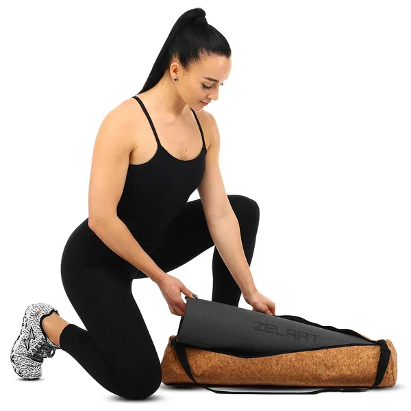 Сумка-чохол для йога килимка KINDFOLK Yoga bag SP-Planeta FI-6973 Бежевий — фото 5