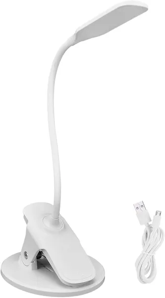 Акумуляторна LED-лампа світлодіодна на прищіпці TeKone TO-BL185 7-8000K Білий (настільна л