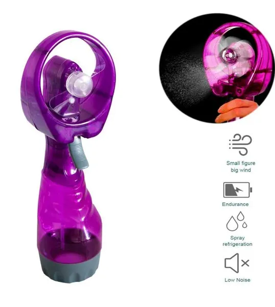 Вентилятор ручний Water Spray Fan зі зволожувачем Фіолетовий — фото 2