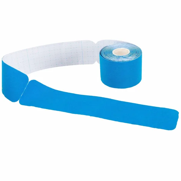 Кінезіо тейп нарізаний для обличчя та тіла Kinesio tape KTTP EXTREME FI-3627 Синій — фото 3