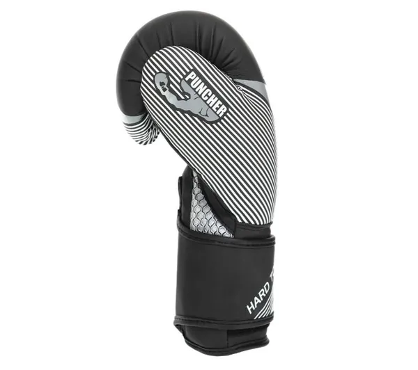 Боксерские рукавички Hard Touch BO-7698, 12 oz, черно-серые — фото 3