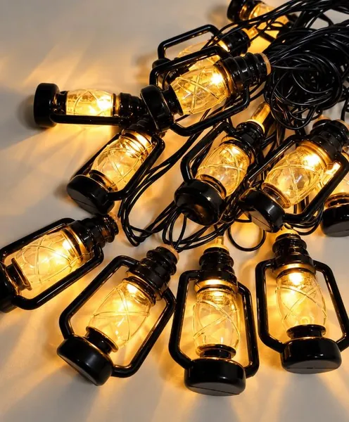 Гірлянда Ліхтарик-2 20 LED, 7 м, теплий білий, з перехідником, 220 В, 1698-155