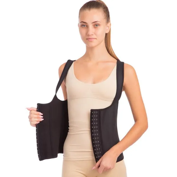 Майка-корсет зі стягуючим ефектом Zelart HEATOUTFIT 1119 Чорний — фото 3