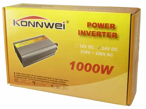 Перетворювач напруги Konnwei 1000W 24V інвертор FF — фото 3