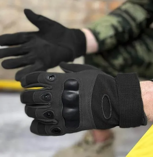 Рукавички чоловічі з кісточками та закритими пальцями 4623 L Чорний