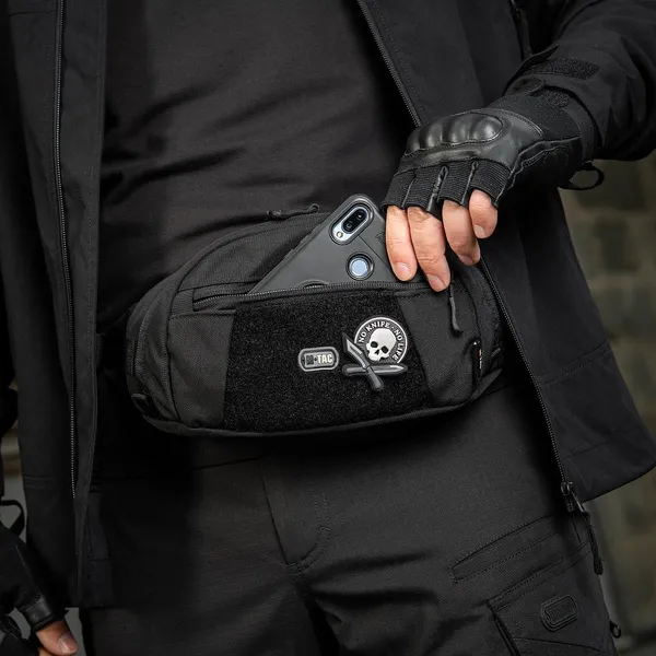 Поясна сумка туристичний M-TAC Companion Bag Large Black з липучкою — фото 5