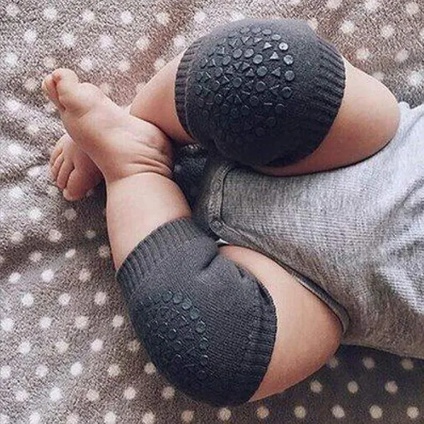 Набір (3 шт) дитячих наколінників для повзання малюків Children Knee з протектором для хлопчика і дівчинки (чорний, блакитний, сірий) — фото 5