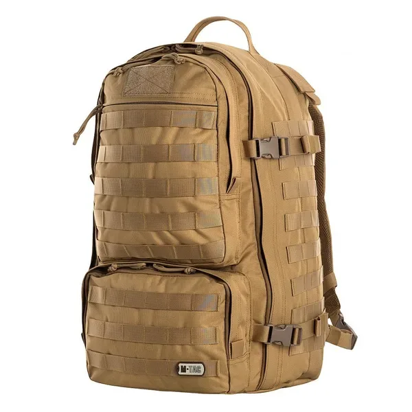 Туристичний рюкзак водонепроникний M-Tac Trooper Pack Coyote з безліччю відділень та місце