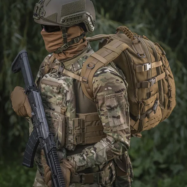 Рюкзак 25 л M-Tac Mission Pack Laser Cut Coyote с местом для гидратора и D-кольцах на плечах — фото 2