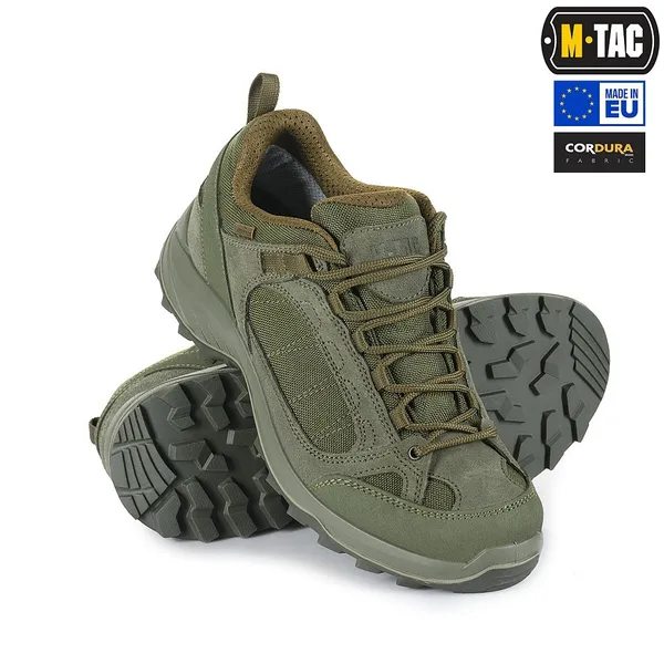 Чоловічі трекінгові кросівки з мембраною M-Tac розмір 39 (26 см) RANGER GREEN (30402023) водовідштовхувальні