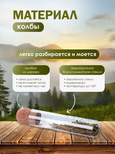 Ситечко (колба) заварник для чаю, заварки, трав у кухлі скляний (багаторазовий фільтр) — фото 4