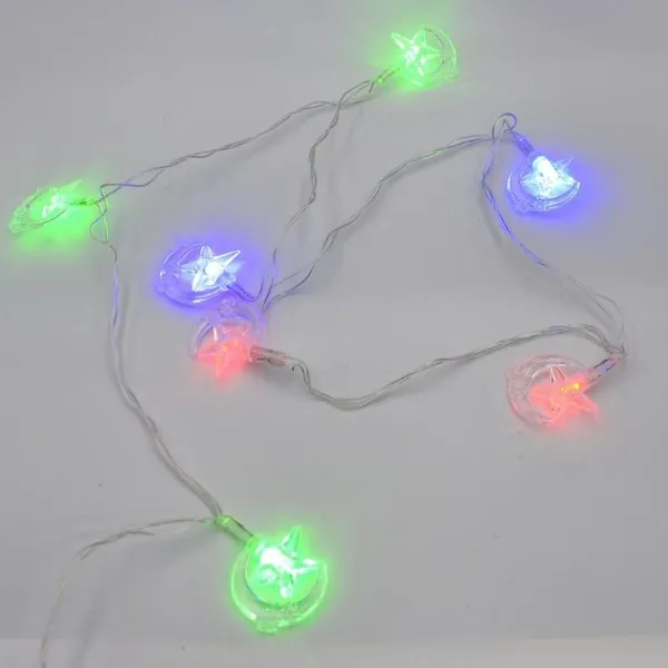 Гірлянда-нитка 3 м разноцветная (30 LED) — світлодіодна на батарейках для святкового декор
