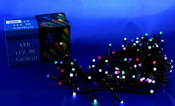 Гирлянда на 15 м., 400 LED диодов, провод гибкий черный, свечение Разноцветное (8 режимов) от 220В (на елку, штору, окно, стену) — фото 3