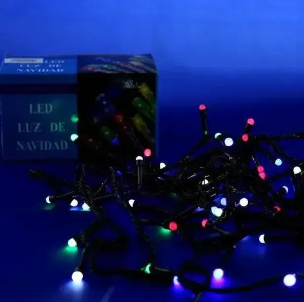 Гирлянда на 15 м., 400 LED диодов, провод гибкий черный, свечение Разноцветное (8 режимов) от 220В (на елку, штору, окно, стену) — фото 4