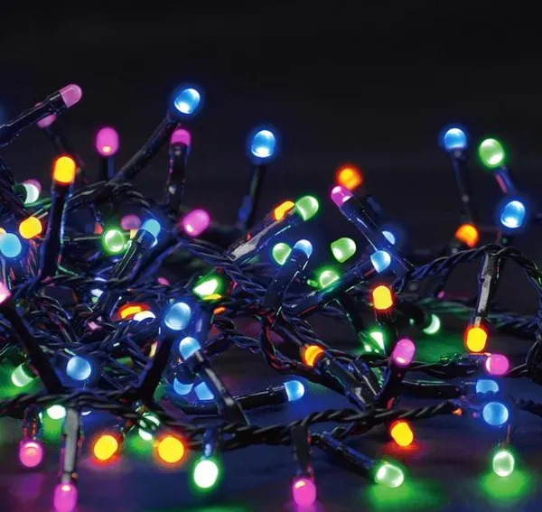 Гирлянда на 15 м., 400 LED диодов, провод гибкий черный, свечение Разноцветное (8 режимов) от 220В (на елку, штору, окно, стену) — фото 5