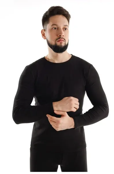 Комплект чоловічої термобілизни (лонгслів та кальсони) нар. 3XL Чорний (50-52) (зимове, спортивне, повсякденне) (221001) — фото 5