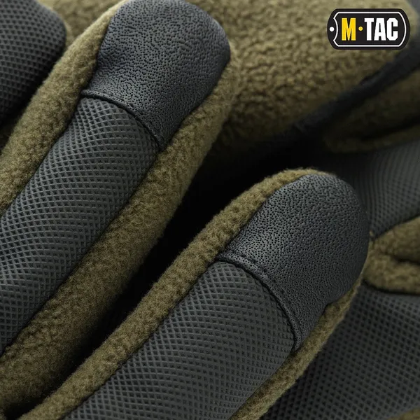 Флісові рукавички з утеплювачем M-Tac Fleece Thinsulate Olive Розмір L (23-25 см) (Touch Screen сенсорні) — фото 5