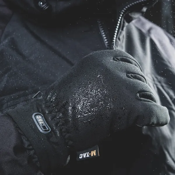 Рукавички для активного відпочинку Soft Shell Thinsulate Black Размер XL (сенсорні, софтшелл, непромокальні) — фото 4