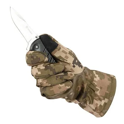 Зимові рукавички сенсорні M-Tac Soft Shell ММ14 (Мультикам) Розмір M — фото 5