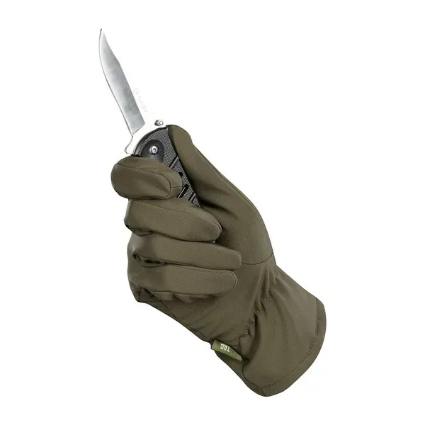 Зимові сенсорні рукавички M-Tac Soft Shell Olive Розмір XL (90010001) — фото 3