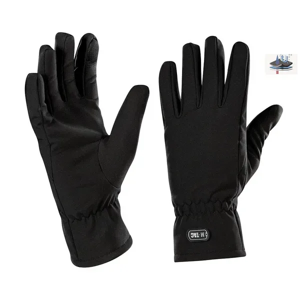 Зимові сенсорні рукавички M-Tac Soft Shell Black Розмір XL