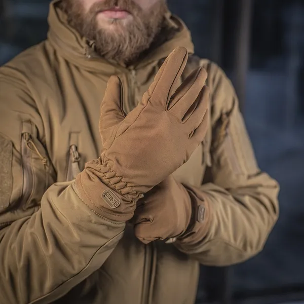 Зимові сенсорні рукавички M-Tac Soft Shell Coyote Розмір L