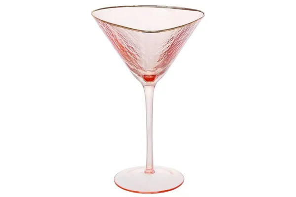 Бокал для мартіні із золотим кантом Diva Pink 190 мл (579-249)