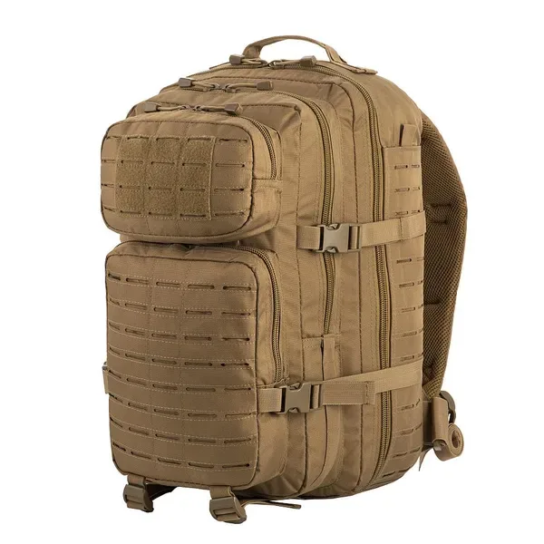 Рюкзак туристичний (36 л) M-Tac Large Assault Pack Laser Cut Tan Coyte (Койот) з D-кільцем