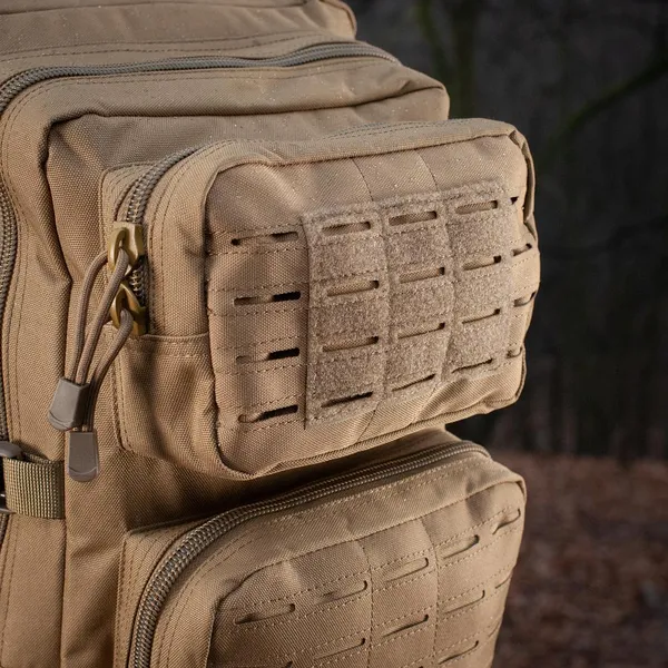 Рюкзак туристичний (36 л) M-Tac Large Assault Pack Laser Cut Tan Coyte (Койот) з D-кільцем — фото 3