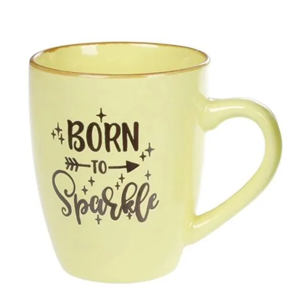 Кружка керамічна Born to Sparkle  360мл  344-131 Жовтий