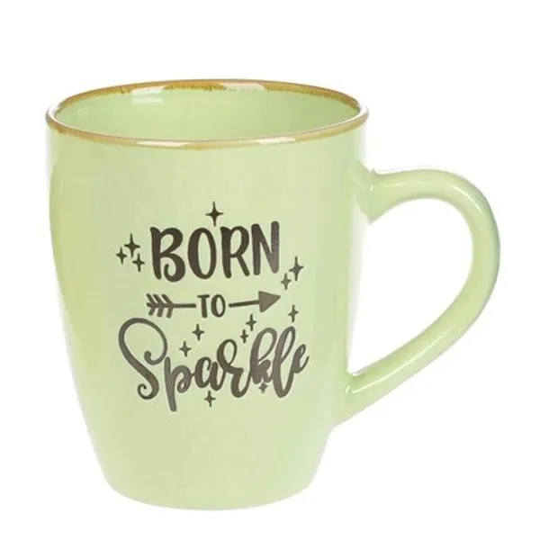 Кружка керамічна Born to Sparkle  360мл  344-131 Салатовий