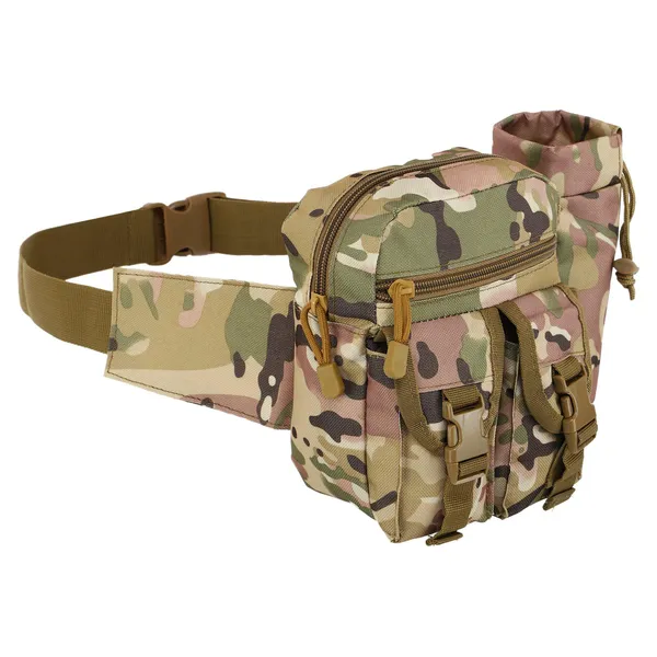 Сумка туристичний на пояс SP-Sport ZK-5512 розмір 19х16х9см Камуфляж Multicam