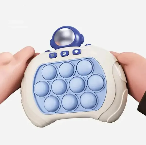 Електронний попіт космонавт, приставка консоль Quick Push Game, електронний Pop It антистрес, попит Astronaut (англ мова) Green — фото 4