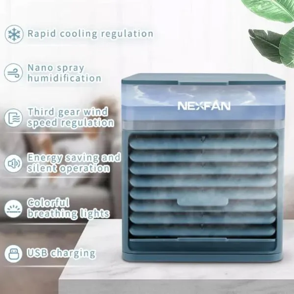 Міні-кондиціонер NexFan 7LED - працює від мережі та USB (кондиціонер, вентилятор, зволожувач - 3 в 1) — фото 4
