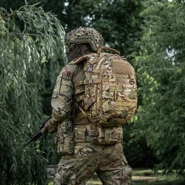 Рюкзак 25 л M-Tac Mission Pack Laser Cut MC (мультикам) з місцем для гідратора та D-кільцях на плечах — фото 2