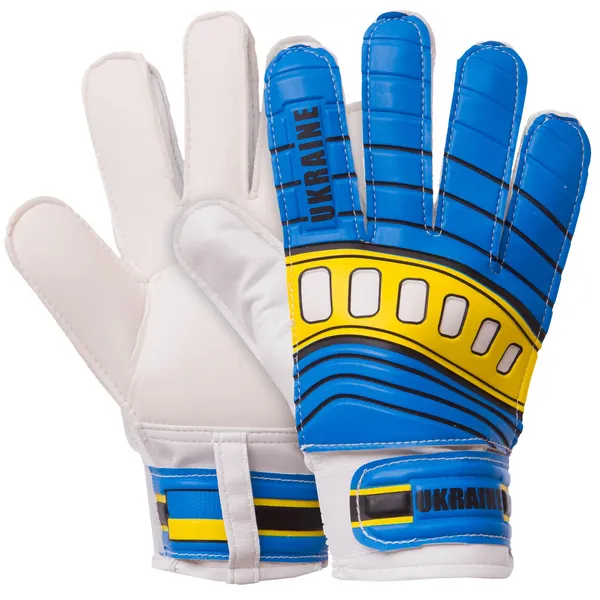 Рукавиці воротарські дитячі UKRAINE SP-Sport FB-0205-1 розмір 6 блакитний-жовтий