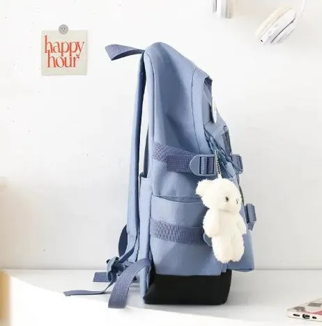 Рюкзак 5 в 1 шкільний для дівчинки Fashion (набір: рюкзак, шоппер, пенал, сумочка, гаманець), Фіолетовий — фото 6