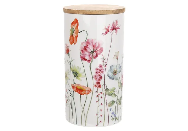 Банка порцелянова Flower Garden для зберігання D10, H=18.5см, 1 л K055