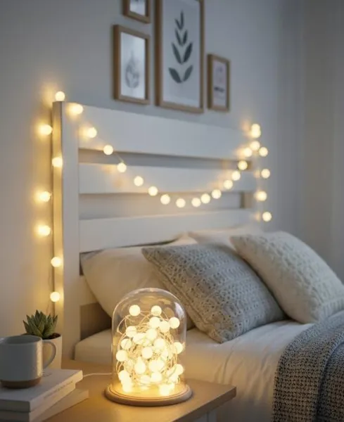 Гірлянда на 10 м., 200 LED діодів кульок, дріт гнучкий білий, світіння Біле тепле від 220В