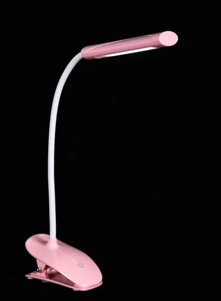 USB-лампа на прищіпці сенсорна 18003 Рожева (Pink) (настільна лампа для школяра, манікюру,