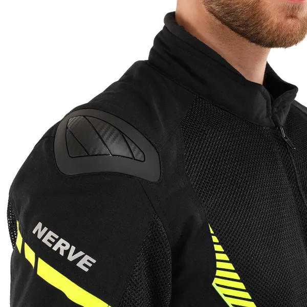 Мотокуртка текстильна NERVE MS-0113-G 2XL чорний-салатовий — фото 3