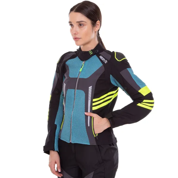 Мотокуртка жіноча текстильна NERVE 653-2 XL Синій/Чорний